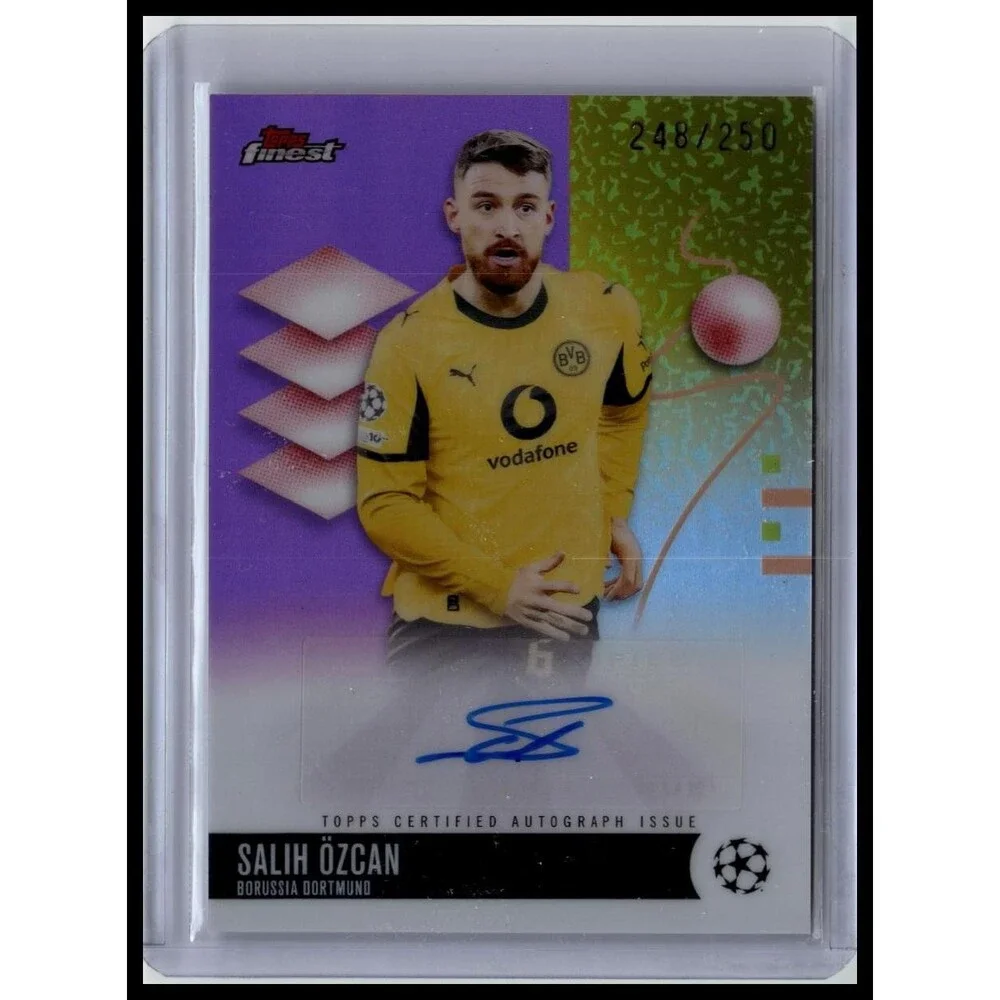 2025-26 Finest UEFA Salih Özcan #BA-SO Borussia Dortmund Base Auto Pink #/250